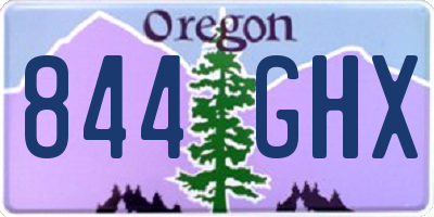 OR license plate 844GHX