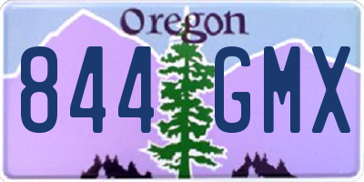 OR license plate 844GMX
