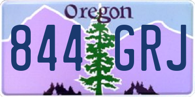 OR license plate 844GRJ