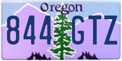 OR license plate 844GTZ