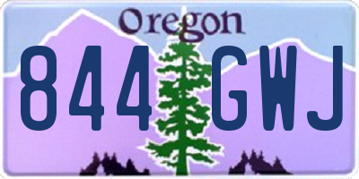 OR license plate 844GWJ