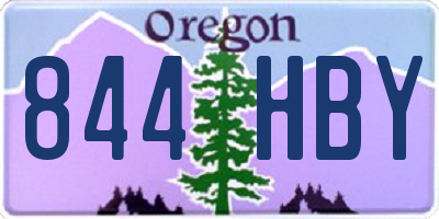 OR license plate 844HBY