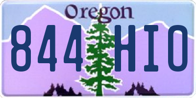OR license plate 844HIO