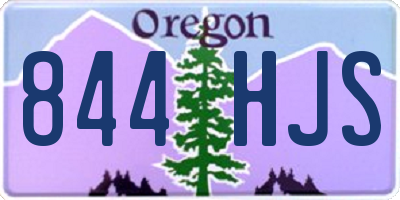 OR license plate 844HJS