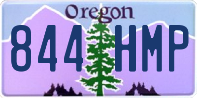 OR license plate 844HMP