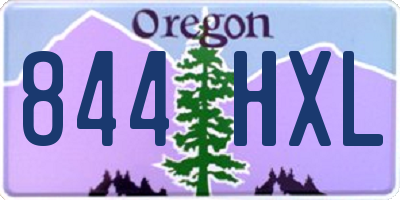OR license plate 844HXL