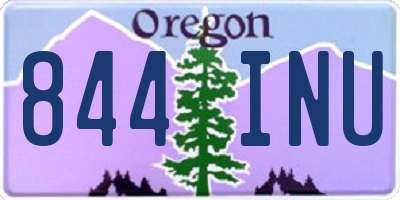 OR license plate 844INU
