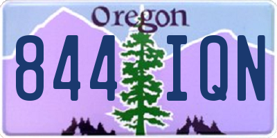 OR license plate 844IQN