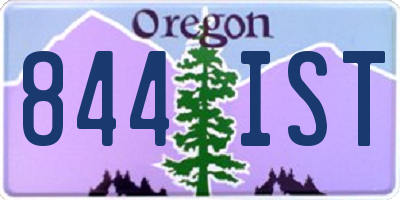 OR license plate 844IST