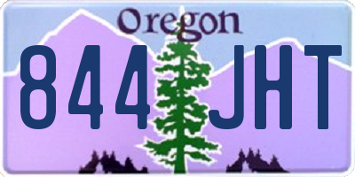 OR license plate 844JHT
