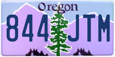 OR license plate 844JTM