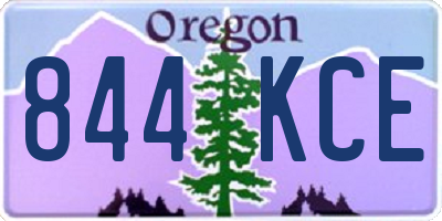 OR license plate 844KCE