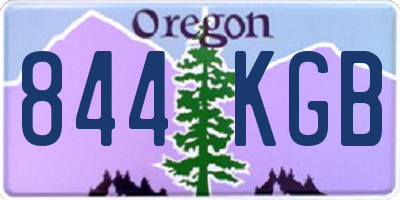 OR license plate 844KGB