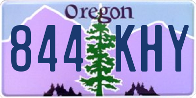 OR license plate 844KHY
