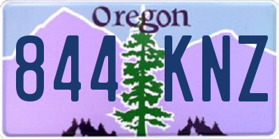 OR license plate 844KNZ