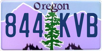 OR license plate 844KVB