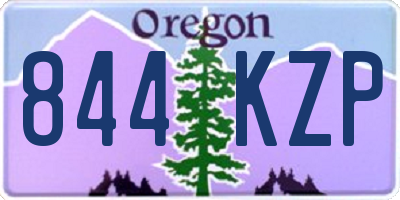 OR license plate 844KZP