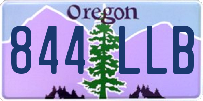 OR license plate 844LLB