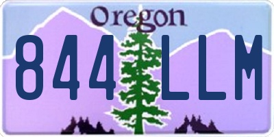 OR license plate 844LLM