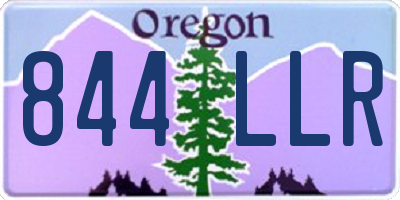OR license plate 844LLR