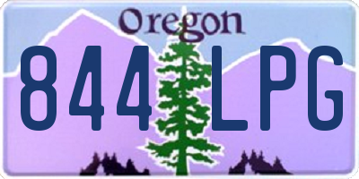 OR license plate 844LPG