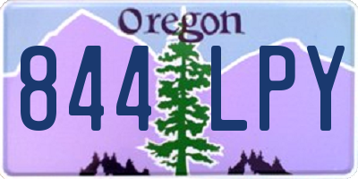 OR license plate 844LPY