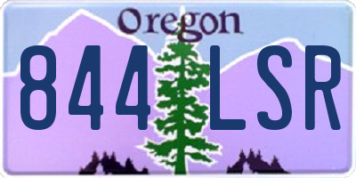 OR license plate 844LSR