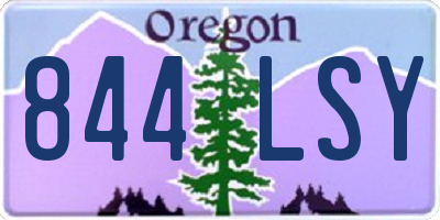 OR license plate 844LSY