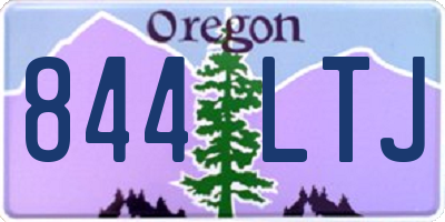 OR license plate 844LTJ