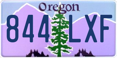 OR license plate 844LXF