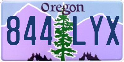 OR license plate 844LYX