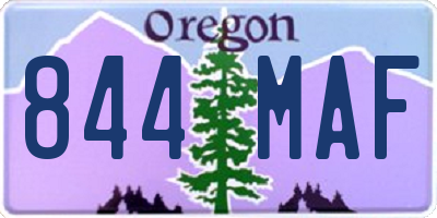 OR license plate 844MAF