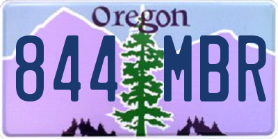 OR license plate 844MBR