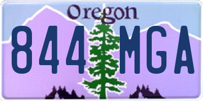 OR license plate 844MGA