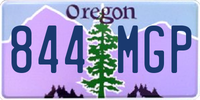 OR license plate 844MGP
