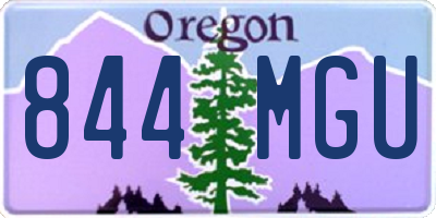 OR license plate 844MGU