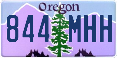 OR license plate 844MHH