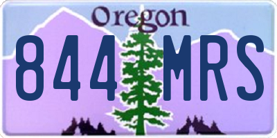 OR license plate 844MRS