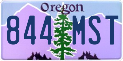 OR license plate 844MST