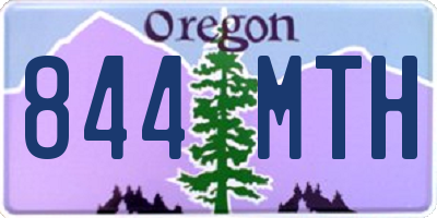OR license plate 844MTH