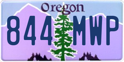 OR license plate 844MWP