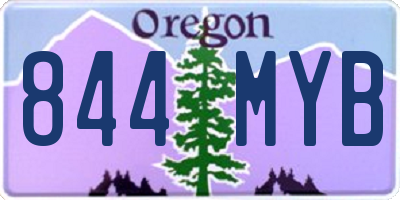OR license plate 844MYB