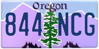 OR license plate 844NCG