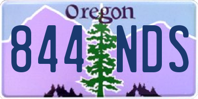 OR license plate 844NDS