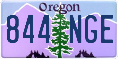 OR license plate 844NGE