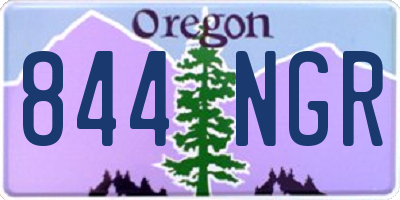 OR license plate 844NGR