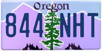 OR license plate 844NHT