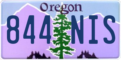 OR license plate 844NIS