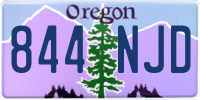 OR license plate 844NJD