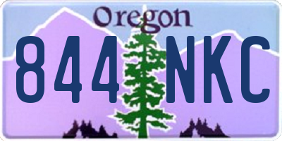 OR license plate 844NKC